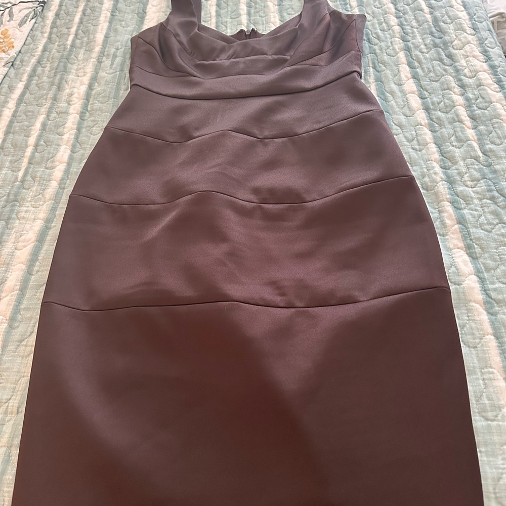 Elegant Brown Sleeveless Dress